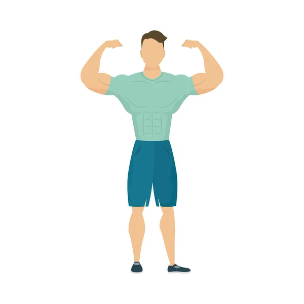 Joven fuerte hombre atlético estilo de vida saludable carácter — Vector de stock