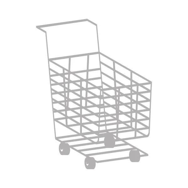 Shopping cart markt geïsoleerde pictogram — Stockvector