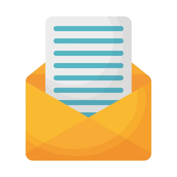 Zarf e- posta ile izole edilmiş simge — Stok Vektör