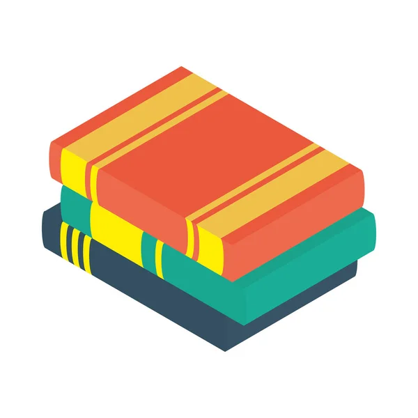 Ikona hromadit knihy vzdělávání dodávky — Stockový vektor