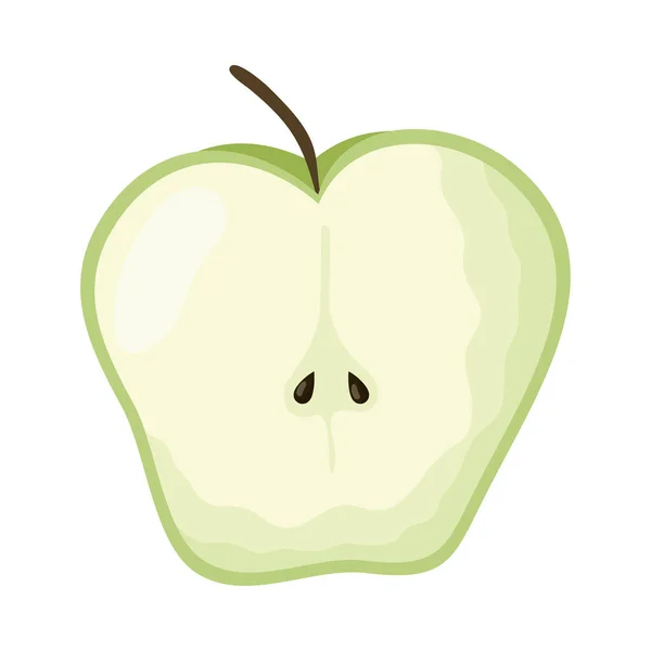 Manzana fruta fresca icono saludable — Vector de stock