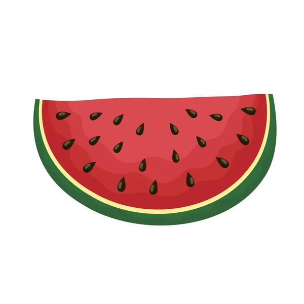 Melancia fruta fresca ícone saudável — Vetor de Stock
