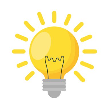 ampul ışığı fikri izole edilmiş simge