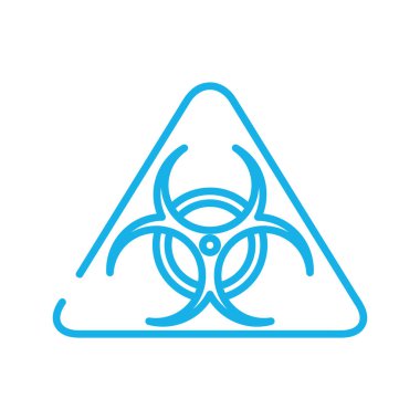 biyolojik tehlike sinyali uyarı çizgisi simgesi