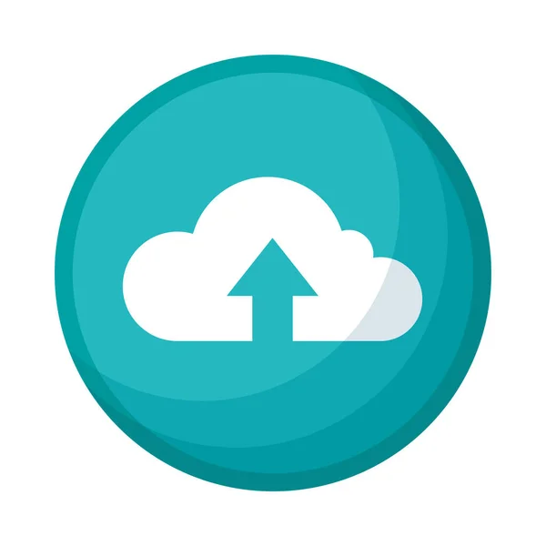 Cloud computing met pijl-update — Stockvector