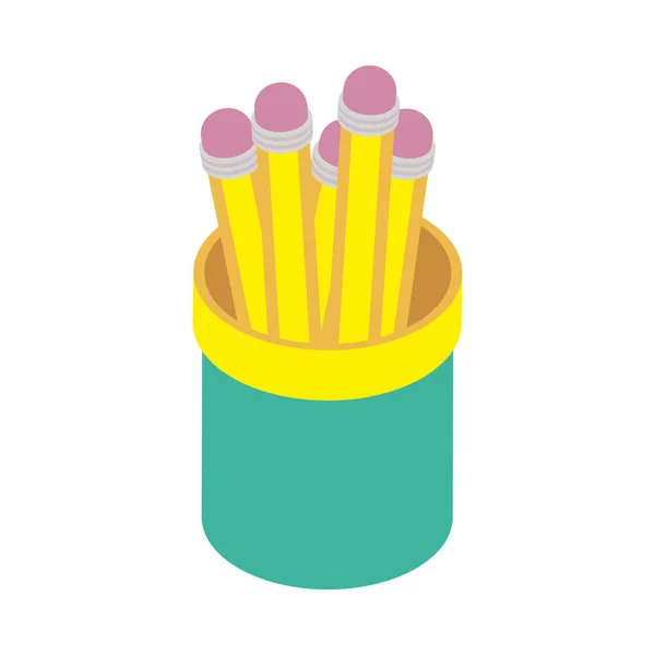 연필 소지자 교육용 아이콘 — 스톡 벡터