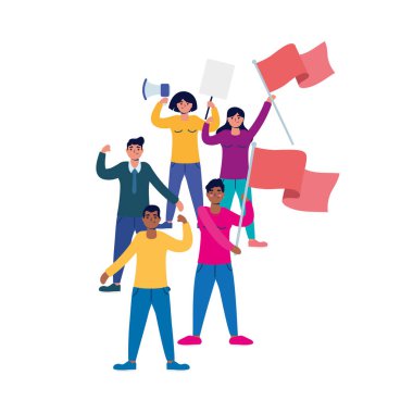 Irklar arası güçlü insanlar karakterleri protesto ediyor