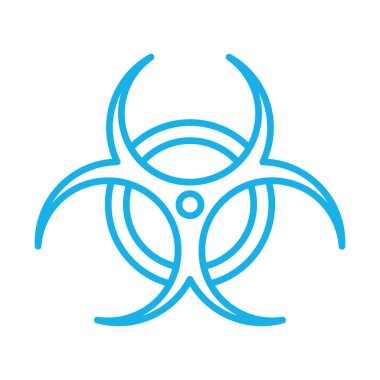 biyolojik tehlike sinyali uyarı çizgisi simgesi