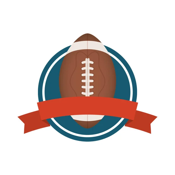 Amerikan futbol balonu izole edilmiş ikon — Stok Vektör
