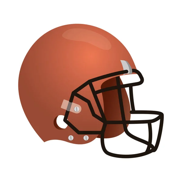 Amerikaans voetbal helm geïsoleerde pictogram — Stockvector