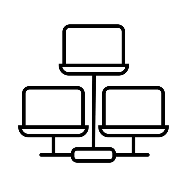 Computer portatili linea icone di stile — Vettoriale Stock