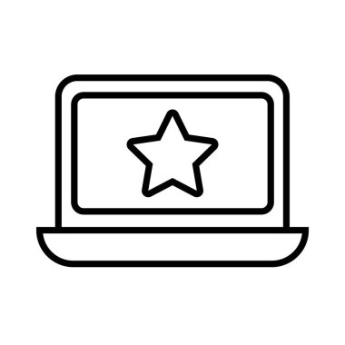 Yıldız çizgisi biçimi simgesine sahip dizüstü bilgisayar