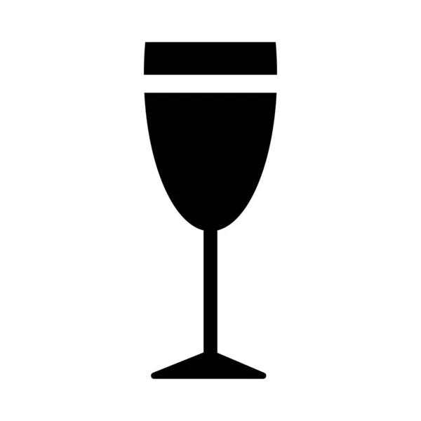 Wine cup drink silhouette style icon — Stock Vector