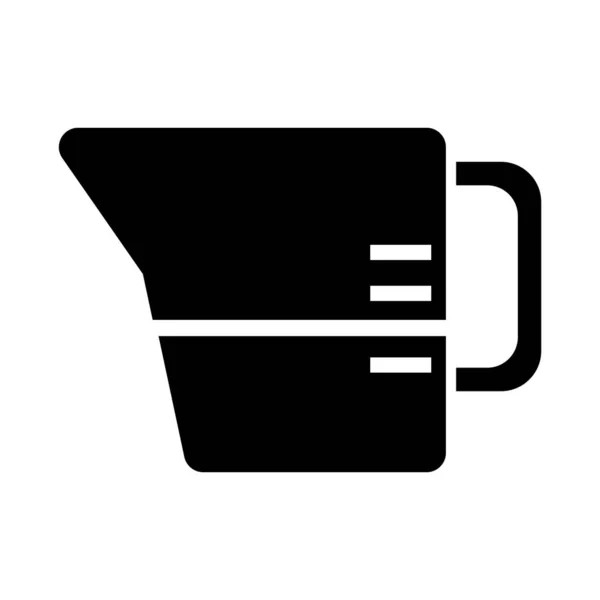 Kawa w czajniczek pić sylwetka styl ikona — Wektor stockowy