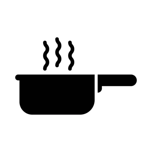 Kitchen pan silhouette style icon — Stock Vector