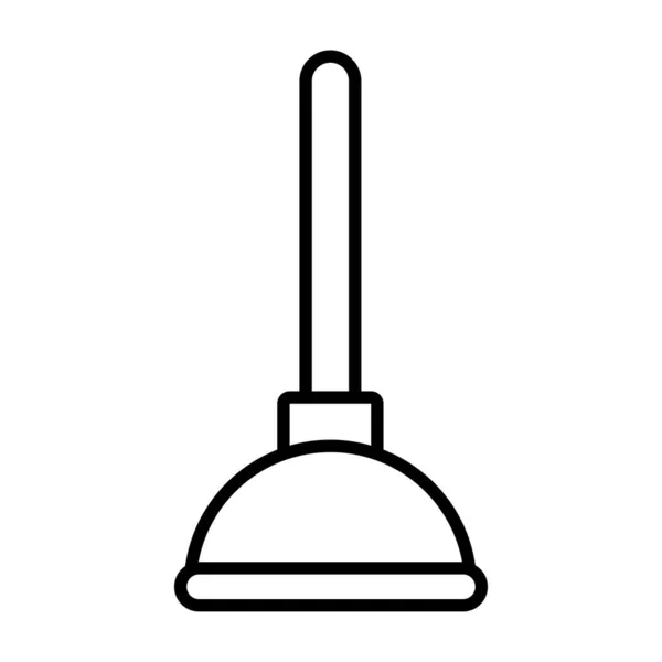 Inodoro bomba herramienta línea estilo icono — Vector de stock