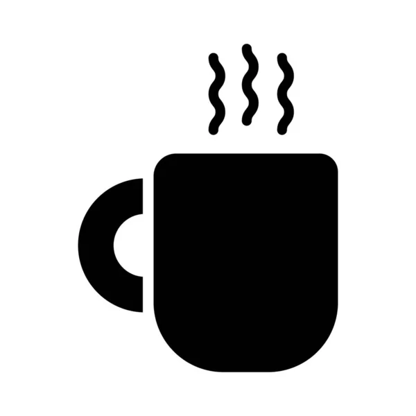 Tazza di caffè bere icona stile silhouette — Vettoriale Stock