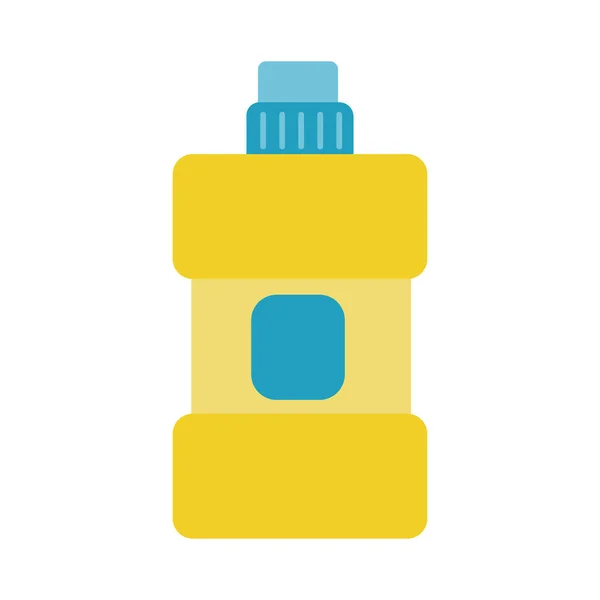 Desinfektionsmittel Kunststoffflasche Produkt flach Stil — Stockvektor