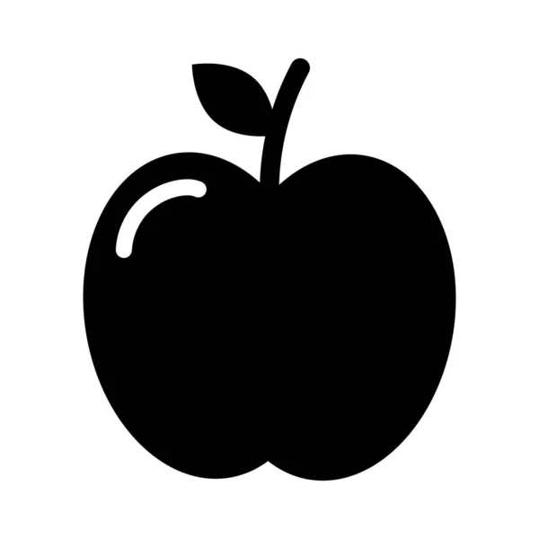 Pomme fruit silhouette style icône — Image vectorielle