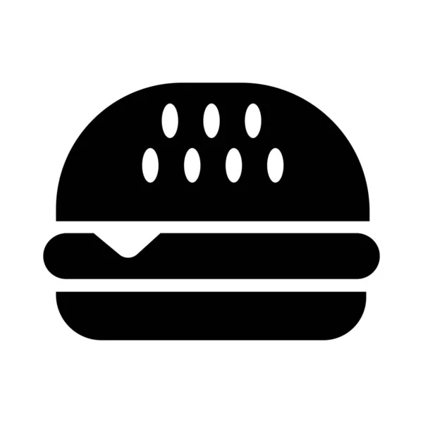 Delicioso hamburguesa estilo de línea de comida rápida — Vector de stock