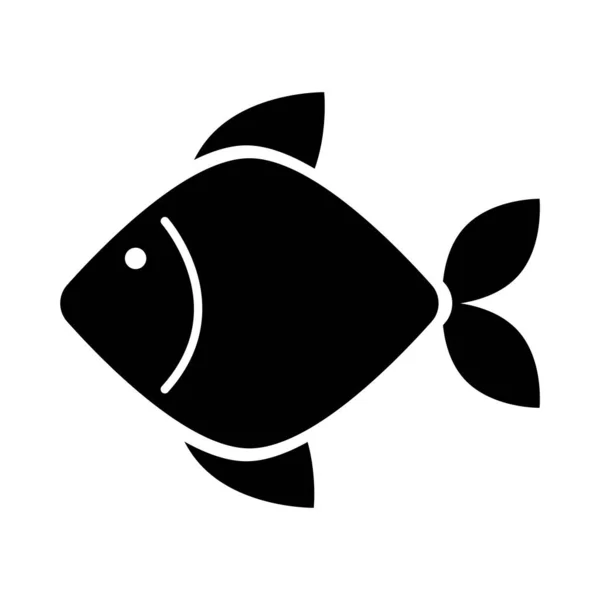 Delicious fish healthy food line style — Stock Vector
