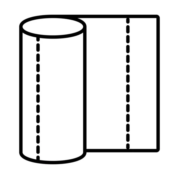 Abszorbens törölközők roll line style ikon — Stock Vector
