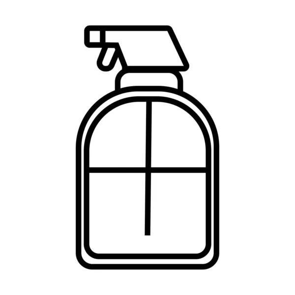 Środek dezynfekujący spray butelka linia produktów styl — Wektor stockowy