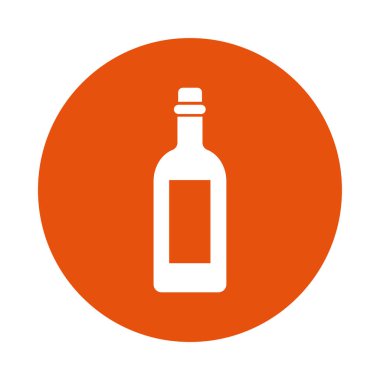 şarap şişesi blok tarzı ikon iç