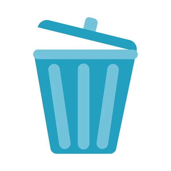 Waste bin flat style icon — Stock Vector