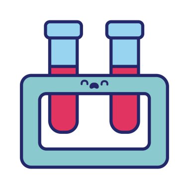 Tüp testleri Kawaii çizgisi biçimi