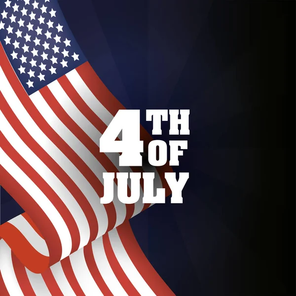 EE.UU. bandera del 4 de julio vector de diseño — Vector de stock