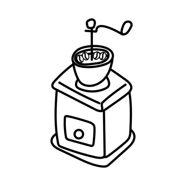 Coffee toast machine line style icon — Stock Vector