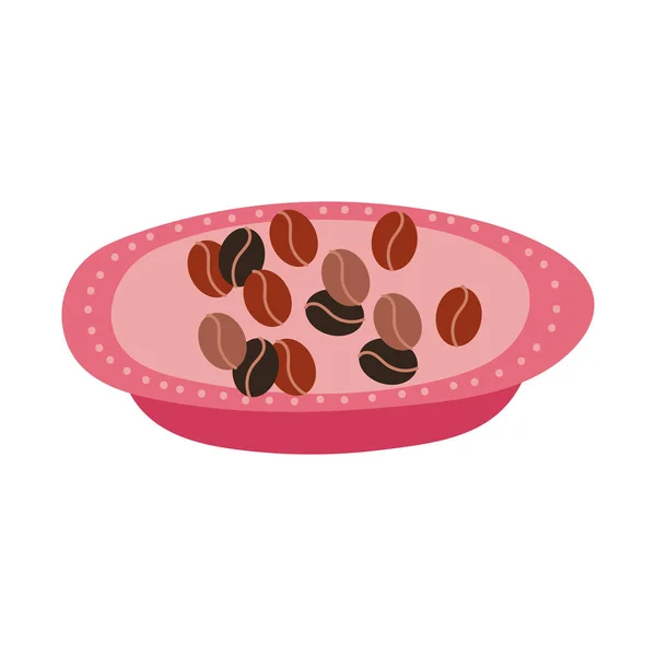 Grano de café semilla forma libre icono de estilo — Vector de stock