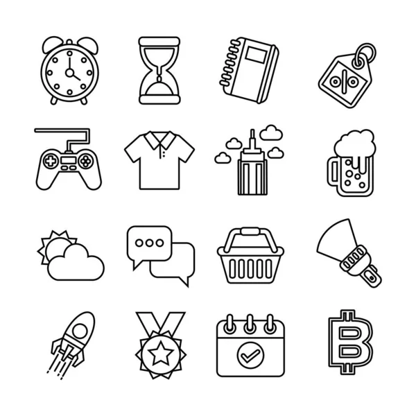 Paket av diverse uppsättning ikoner — Stock vektor