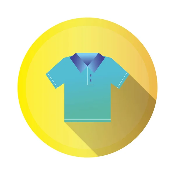 Skjorta kläder detaljerad stil ikon — Stock vektor