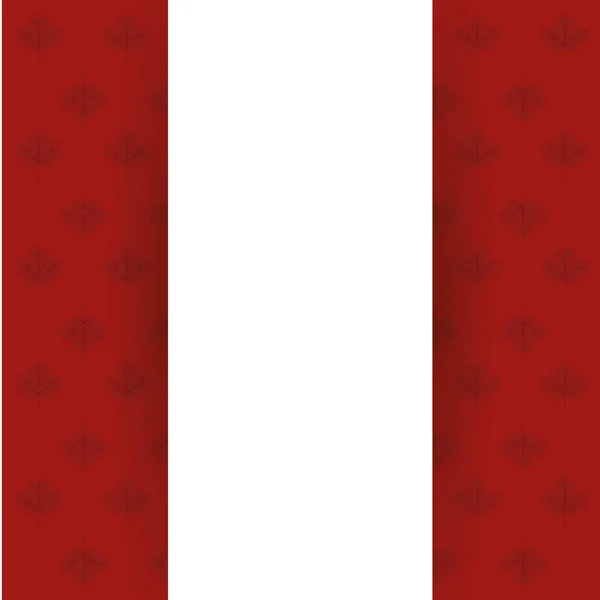 Bandera canadiense con hojas de arce de diseño vectorial feliz día canada — Archivo Imágenes Vectoriales