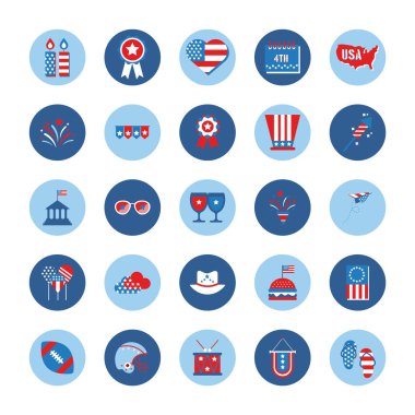 Bağımsızlık Günü Paketi ABD simgeleri