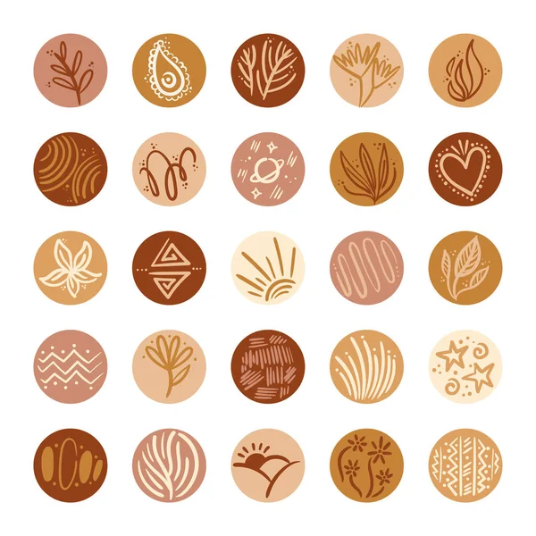 Paquete de iconos boho set — Vector de stock