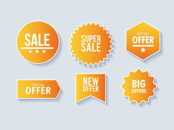 Collection, modèles de bannière de vente, nouvelles offres, bannière d'offres spéciales — Image vectorielle