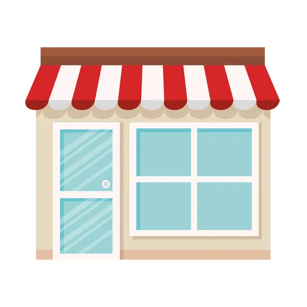 Storefront, store shop facade on white background — Stock Vector