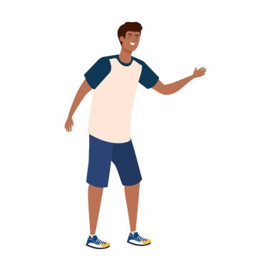 Mutlu adam afro, sağlıklı yaşam tarzı, bayramı kutluyor.