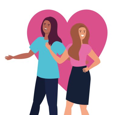 Kalp geçmişi olan mutlu kadınlar, sağlıklı bir yaşam tarzı, bayramı kutlayan kadınlar.