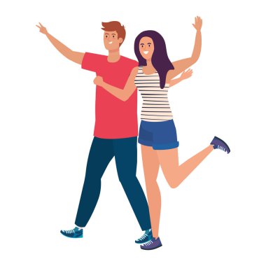 Mutlu çift, sağlıklı yaşam tarzı, bayramı kutluyor.