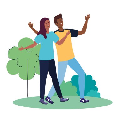 Manzarada mutlu bir çift, sağlıklı bir yaşam tarzı, bayramı kutluyor.