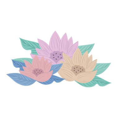 Yapraklı pastel renkler, doğa konsepti.