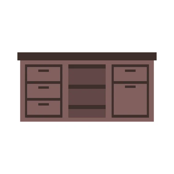 Bureau isolé bureau design vectoriel — Image vectorielle