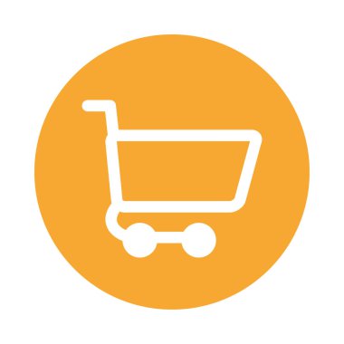 Alışveriş arabası ikon vektör tasarımı