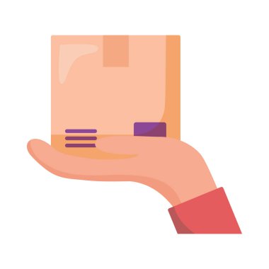 Taşıma kutusu el vektör tasarımında