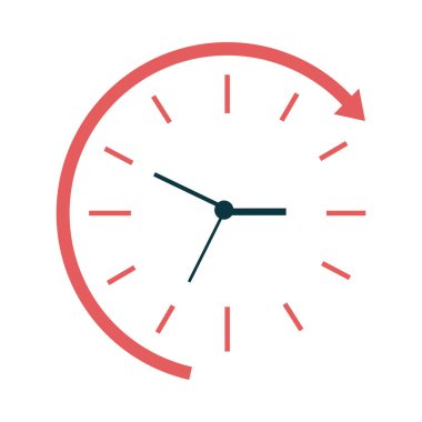 Okun vektör tasarımı ile izole edilmiş saat aracı