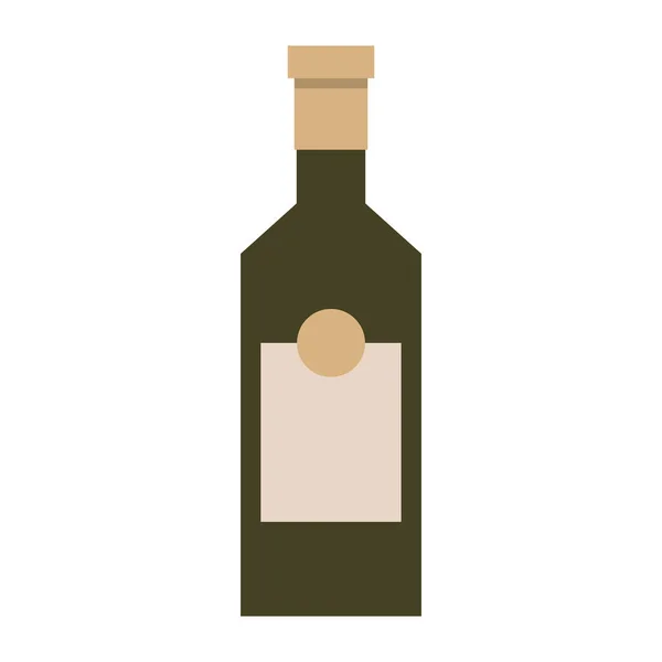 Μεμονωμένη φιάλη κρασιού διανυσματικός σχεδιασμός — Διανυσματικό Αρχείο